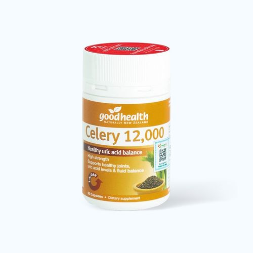Viên uống GOODHEALTH Celery 12,000 hỗ trợ giảm axit urics cho người bị gout (Hộp 60 viên)