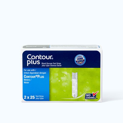 Hộp que thử đường huyết CONTOUR PLUS dễ dàng lấy máu, cho kết quả sau 5 giây (hộp 2x25 que)