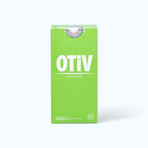 Viên uống OTiV Ecogreen  giúp tăng cường dưỡng chất cho não & cải thiện tình trạng thiếu máu não, mất ngủ (Hộp 60 viên)