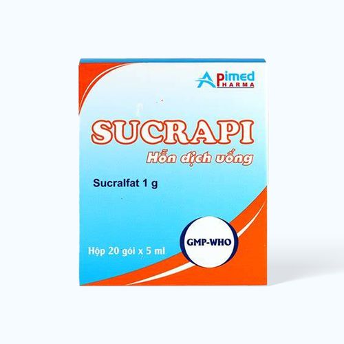 Hỗn dịch uống Sucrapi trị viêm loét dạ dày, tá tràng (20 gói x 5ml)