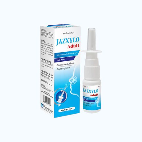 Thuốc xịt mũi Jazxylo 0,1% trị sung huyết mũi, viêm xoang, nghẹt mũi, sổ mũi, hắt hơi (chai 15ml)