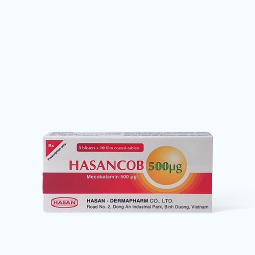 Viên nén Hasancob 500mcg điều trị các bệnh lý thần kinh ngoại biên (10 vỉ x 10 viên)