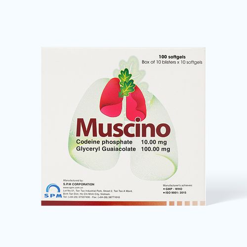 Viên nang Muscino trị ho khan do kích thích (10 vỉ x 10 viên)