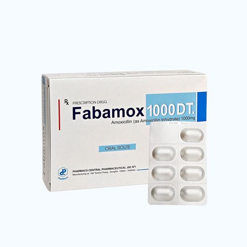 Viên nén phân tán Fabamox 1000mg điều trị nhiễm khuẩn (3 vỉ x 7 viên)