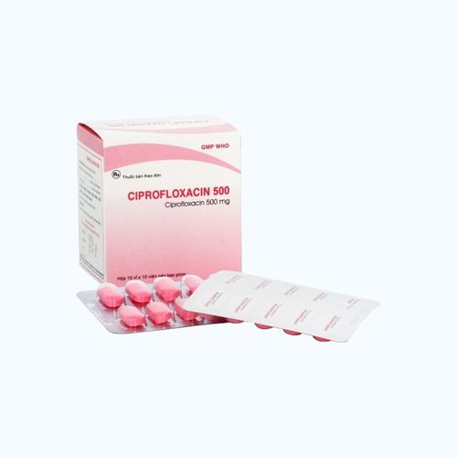 Viên nén Ciprofloxacin 500mg Bidiphar điều trị và dự phòng nhiễm khuẩn (10 vỉ x 10 viên)