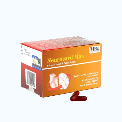 Viên uống MBC Neuocard Max bổ não và tăng cường sức khỏe tim mạch MBC Neuocard Max (Hộp 60 viên)