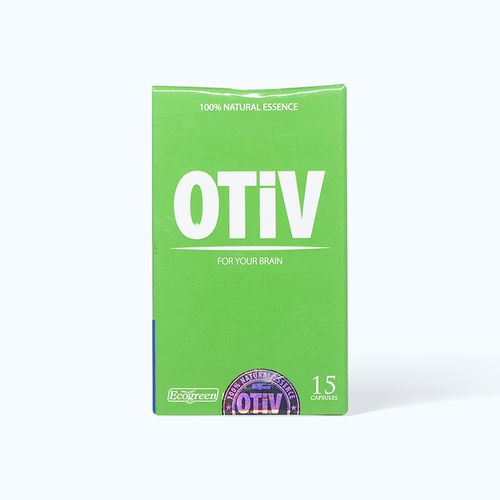 Viên uống OTiV Ecogreen  giúp tăng cường dưỡng chất cho não & cải thiện tình trạng thiếu máu não, mất ngủ (Hộp 15 viên)