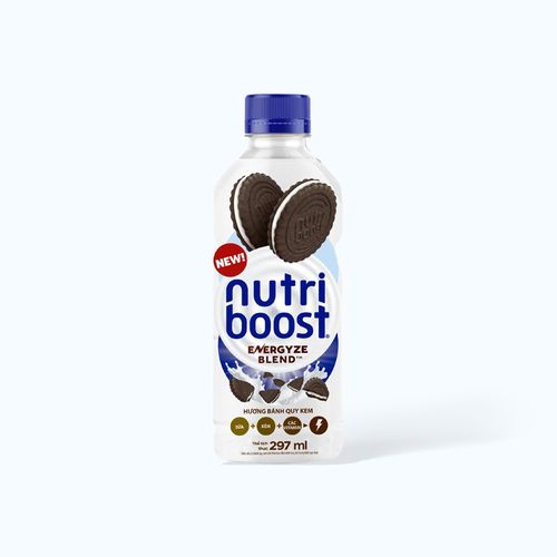 Nước uống sữa trái cây hương bánh quy kem Nutri Boost 297ml