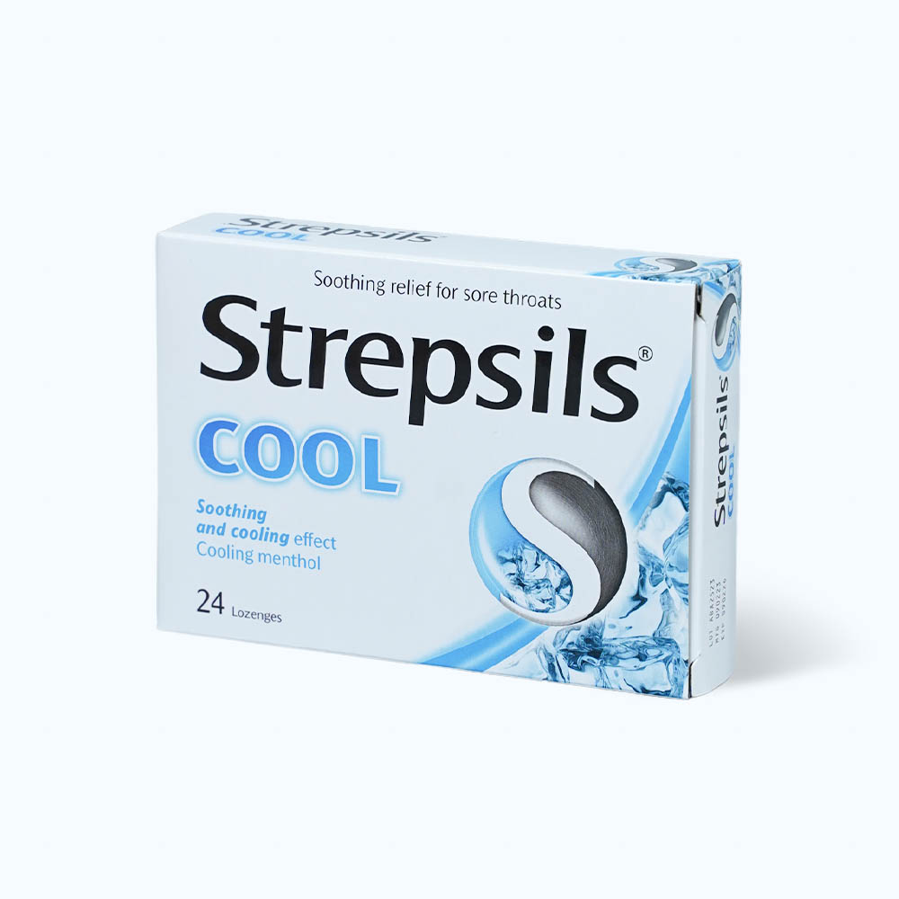 Viên ngậm Strepsils Cool trị đau họng (2 vỉ x 12 viên)