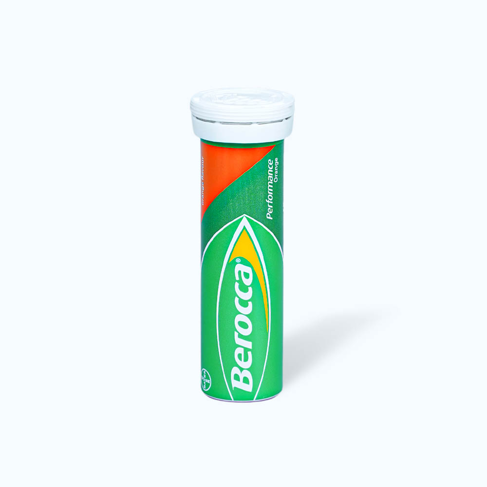 Viên sủi bọt Berocca Perfomance bổ sung vitamin nhóm B, vitamin C, calci và magnesi (tuýp 10 viên)