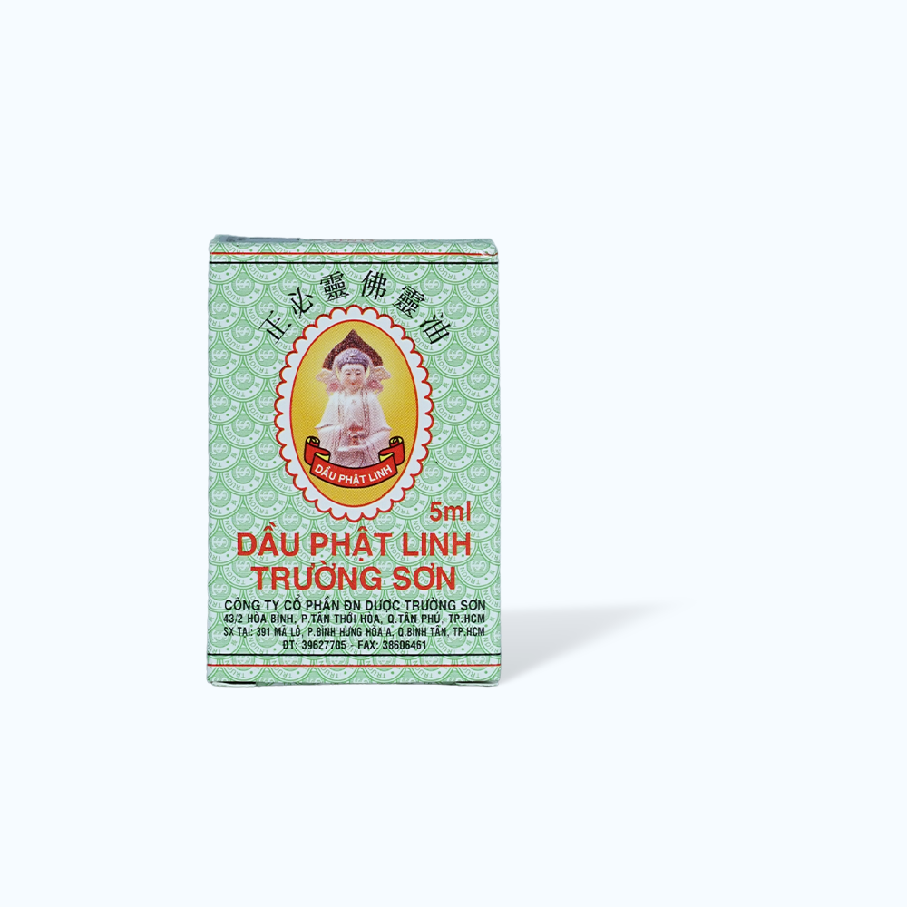 Dầu phật Linh trị cảm cúm, sổ mũi, nghẹt mũi, chóng mặt, say tàu xe (chai 5ml)