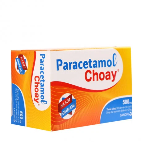 Viên nén Paracetamol Choay 500mg giảm đau từ nhẹ đến vừa và hạ sốt (10 vỉ x 10 viên)