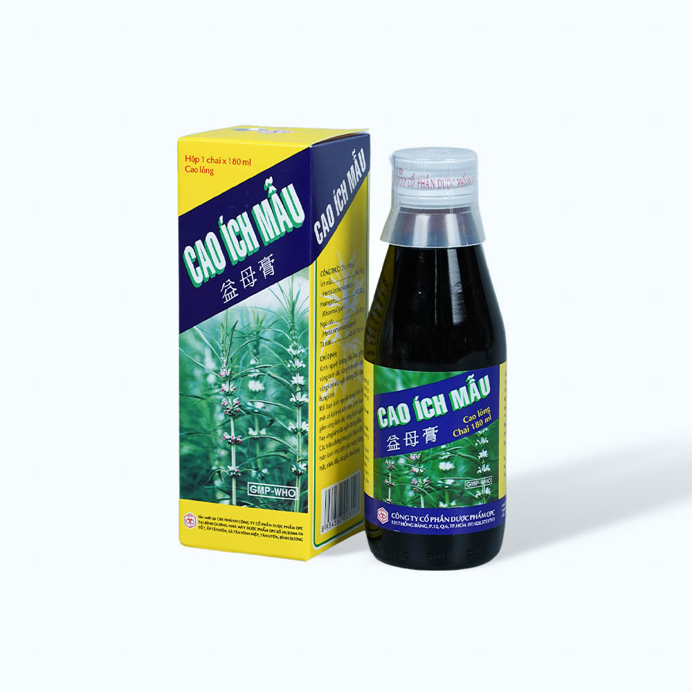 Cao lỏng Cao Ích Mẫu - OPC điều hòa kinh nguyệt, giảm triệu chứng tiền mãn kinh (chai 180ml)