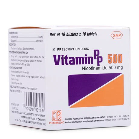 Vitamin PP 500mg Pharmedic: Công dụng và lợi ích cho sức khỏe