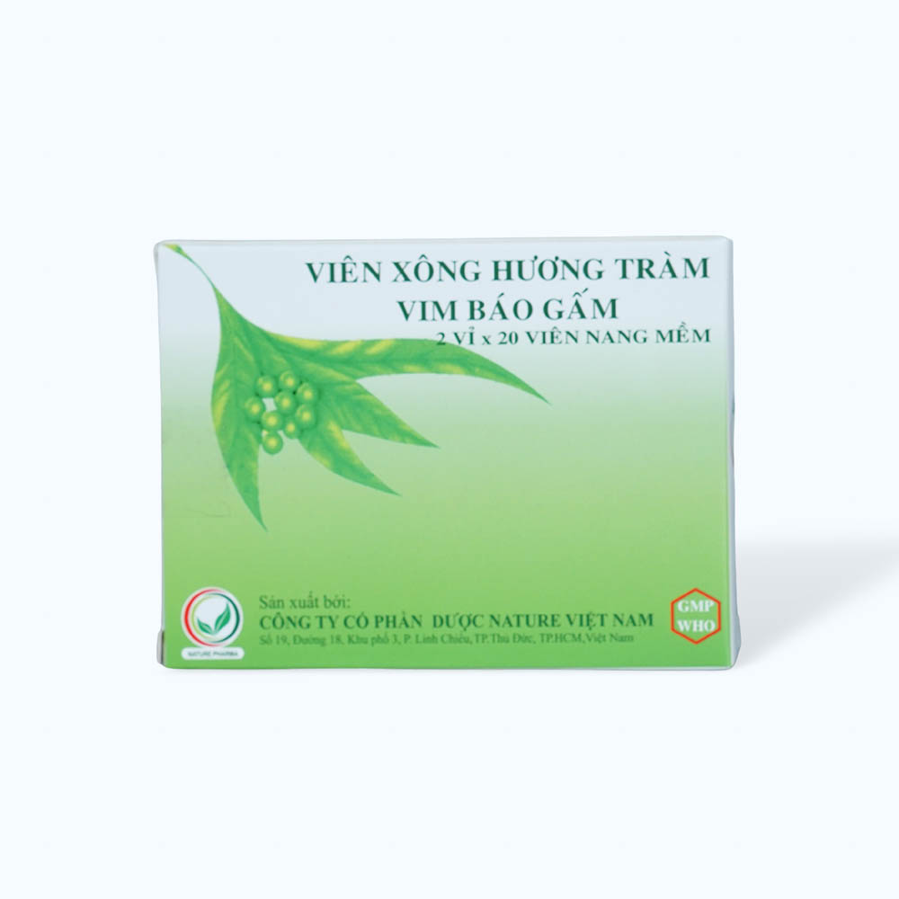 Viên Xông Hương Tràm Vim Báo Gấm viên xông giải cảm, sát trùng (2 vỉ x 20)