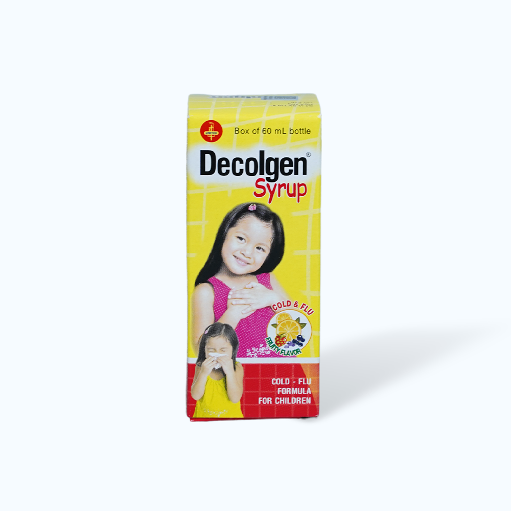 Siro thuốc Decolgen Syrup trị các triệu chứng ho cảm thông thường (chai 60ml)