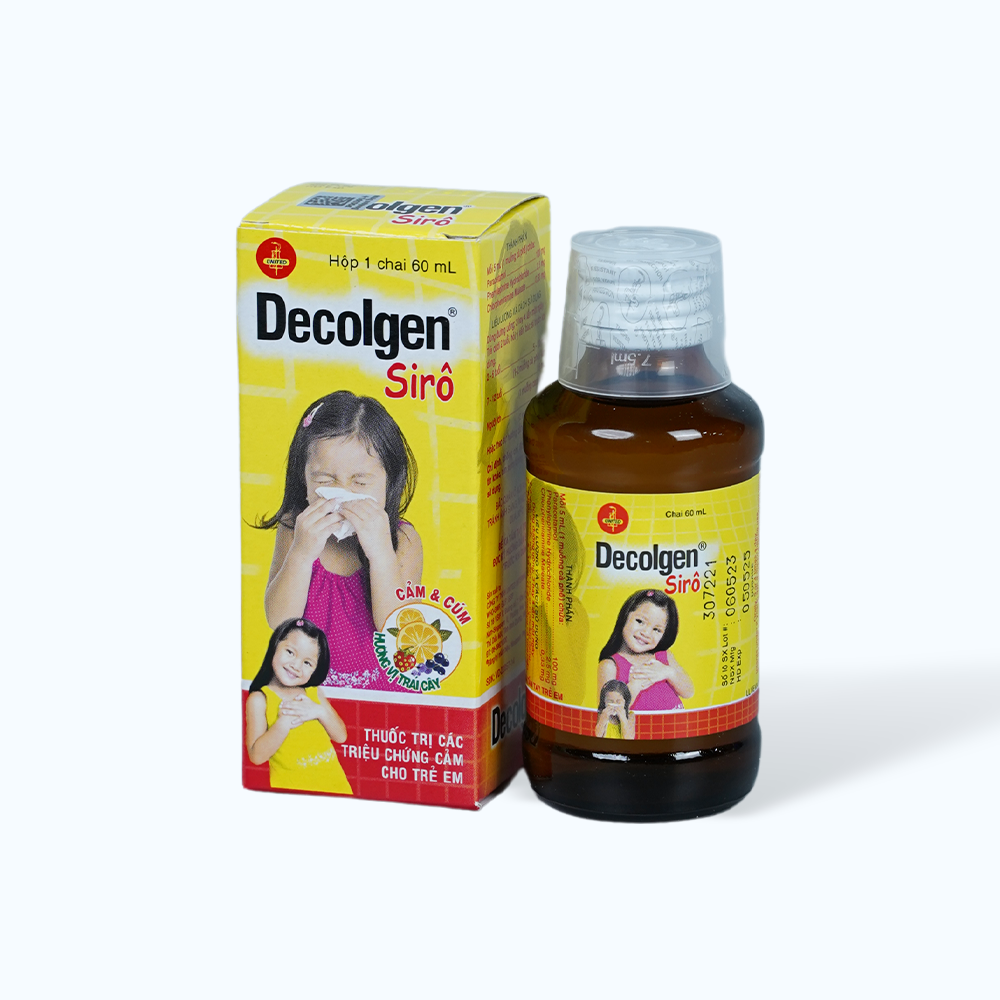 Siro thuốc Decolgen Syrup trị các triệu chứng ho cảm thông thường (chai 60ml)