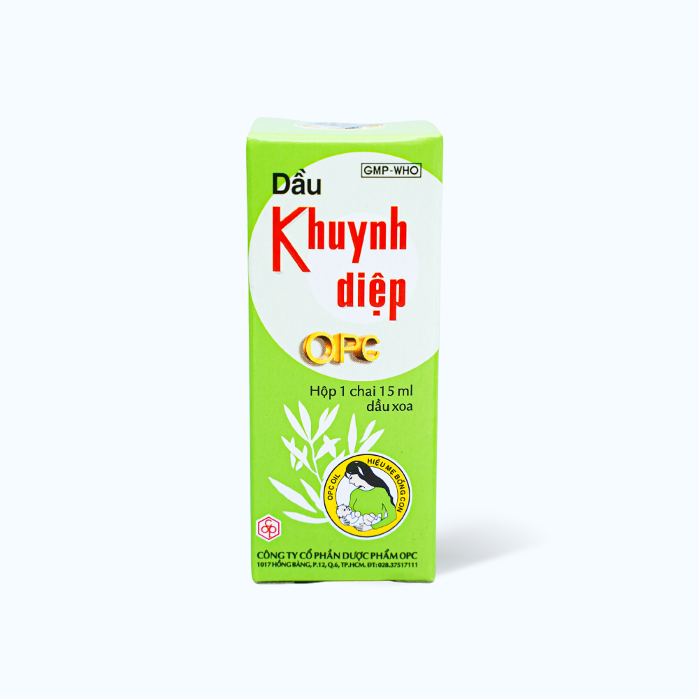 Dầu Khuynh Diệp OPC trị cảm cúm, sổ mũi, nghẹt mũi, chóng mặt, say tàu xe (chai 15ml)