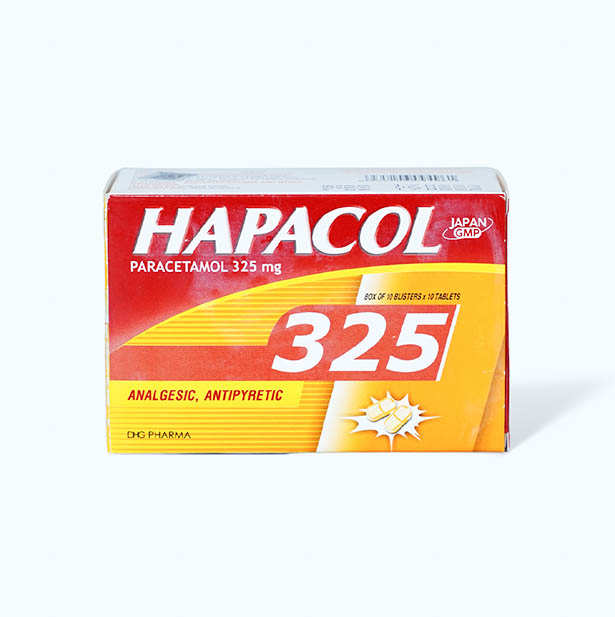 Viên nén Hapacol 325mg giảm đau, hạ sốt (10 vỉ x 10 viên)