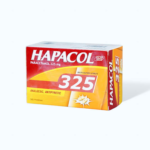 Viên nén Hapacol 325mg giảm đau, hạ sốt (10 vỉ x 10 viên)