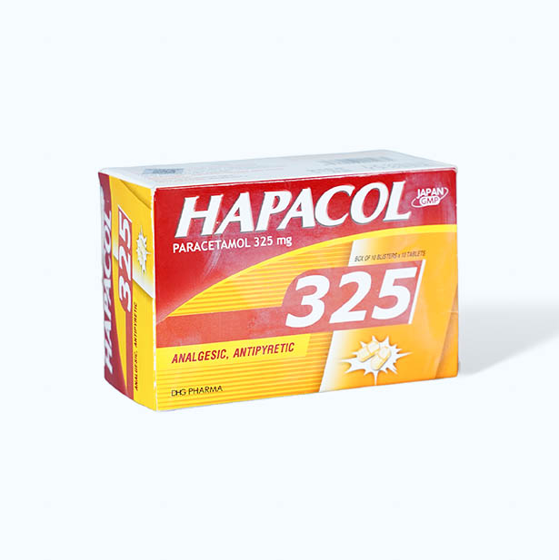 Viên nén Hapacol 325mg giảm đau, hạ sốt (10 vỉ x 10 viên)