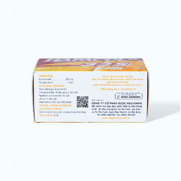 Viên nén Hapacol 325mg giảm đau, hạ sốt (10 vỉ x 10 viên)