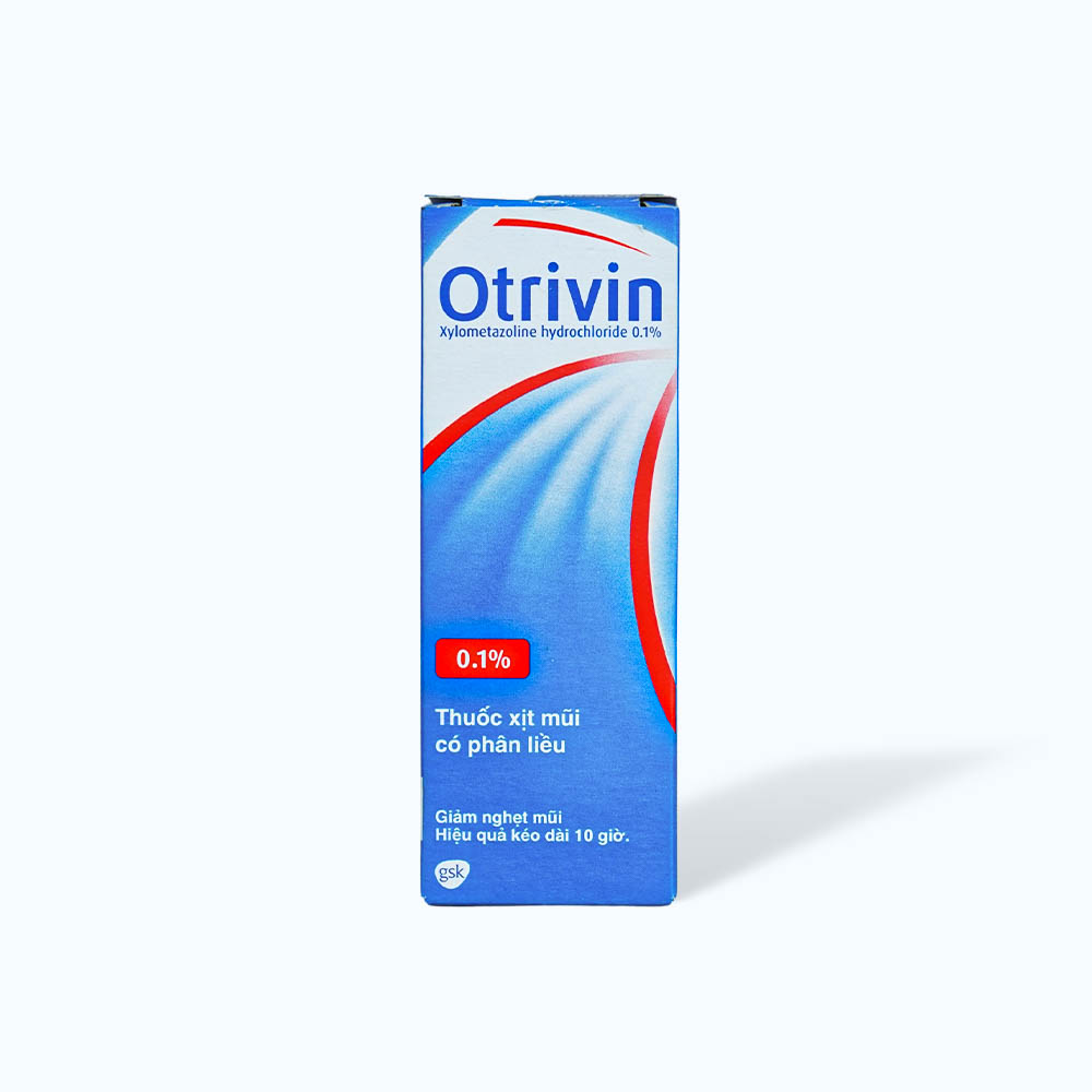 Thuốc xịt mũi Otrivin 0.1% trị sung huyết mũi, nghẹt mũi, sổ mũi, hắt hơi (chai 10ml)