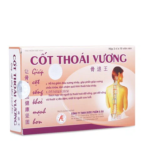 Viên uống hỗ trợ giảm đau xương khớp Cốt Thoái Vương (Hộp 3 vỉ x 10 viên)