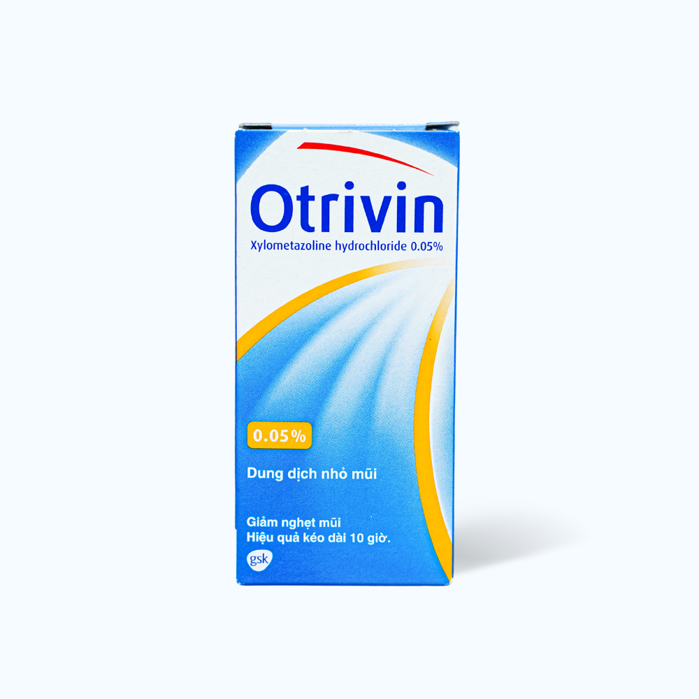 Thuốc nhỏ mũi Otrivin 0.05% trị sung huyết mũi, viêm xoang, viêm mũi dị ứng (chai 10ml)