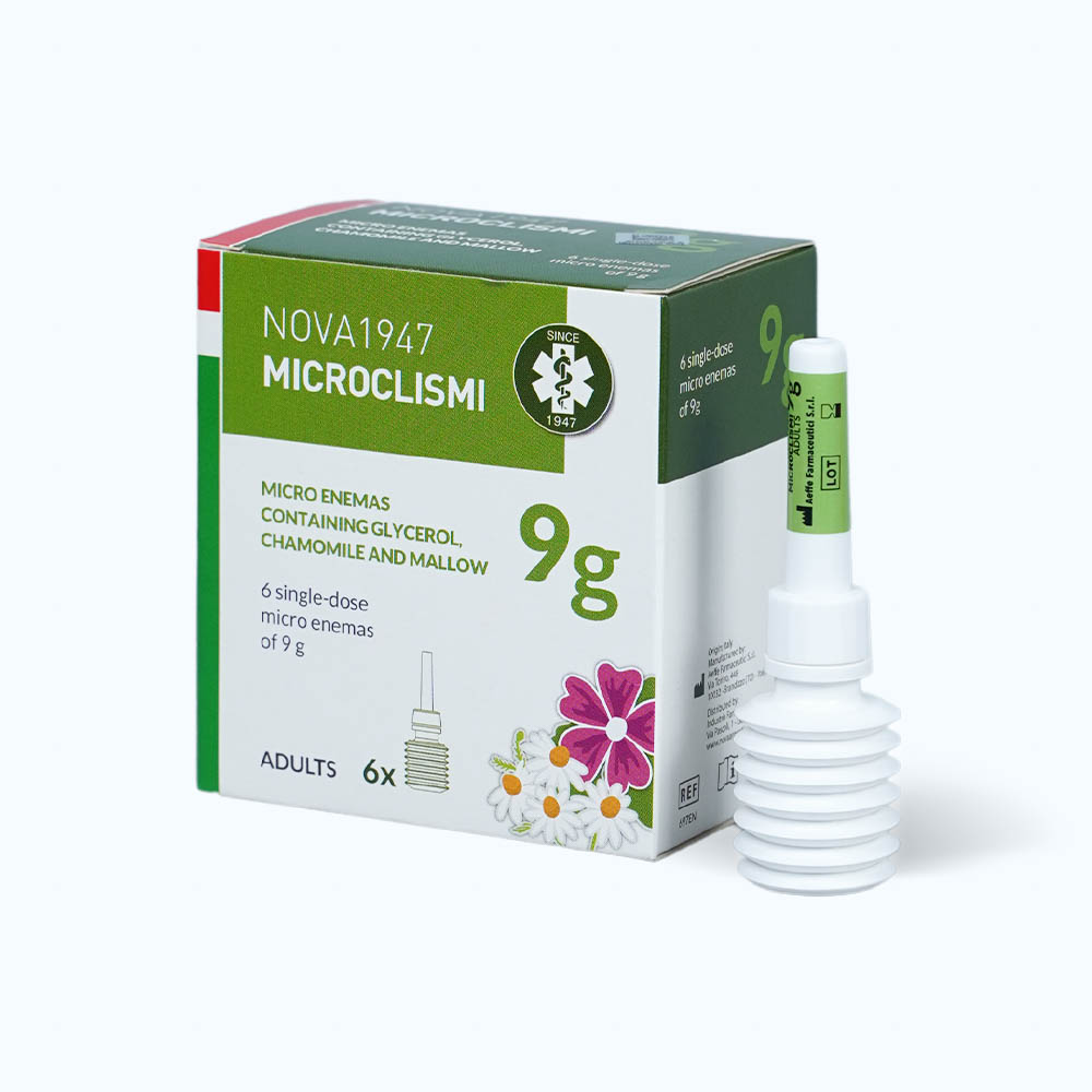 Dung dịch thụt trực tràng cho người lớn MICROCLISMI hỗ trợ điều trị táo bón (Hộp 6 túi x 1 tuýp 9g)