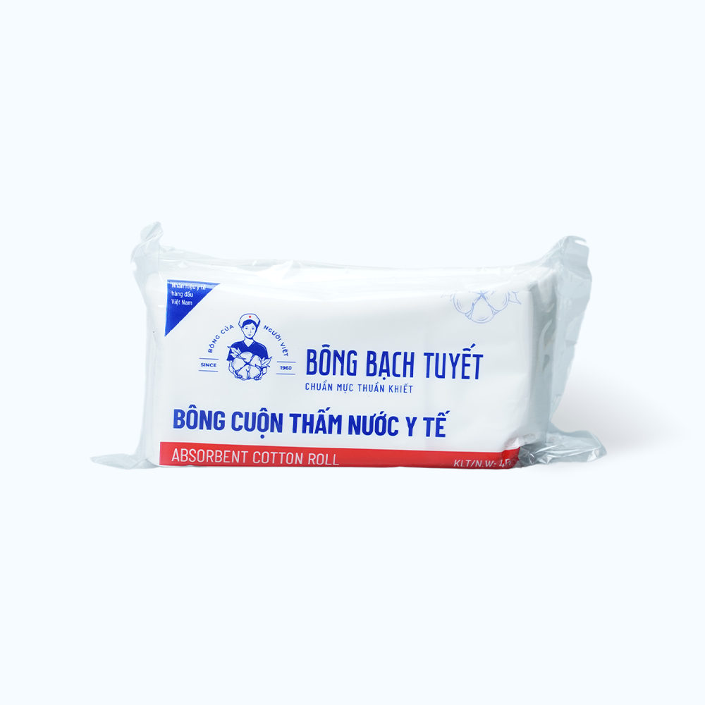 Bông y tế thấm nước BẠCH TUYẾT dùng trong chăm sóc cá nhân và y tế (Gói 45g)