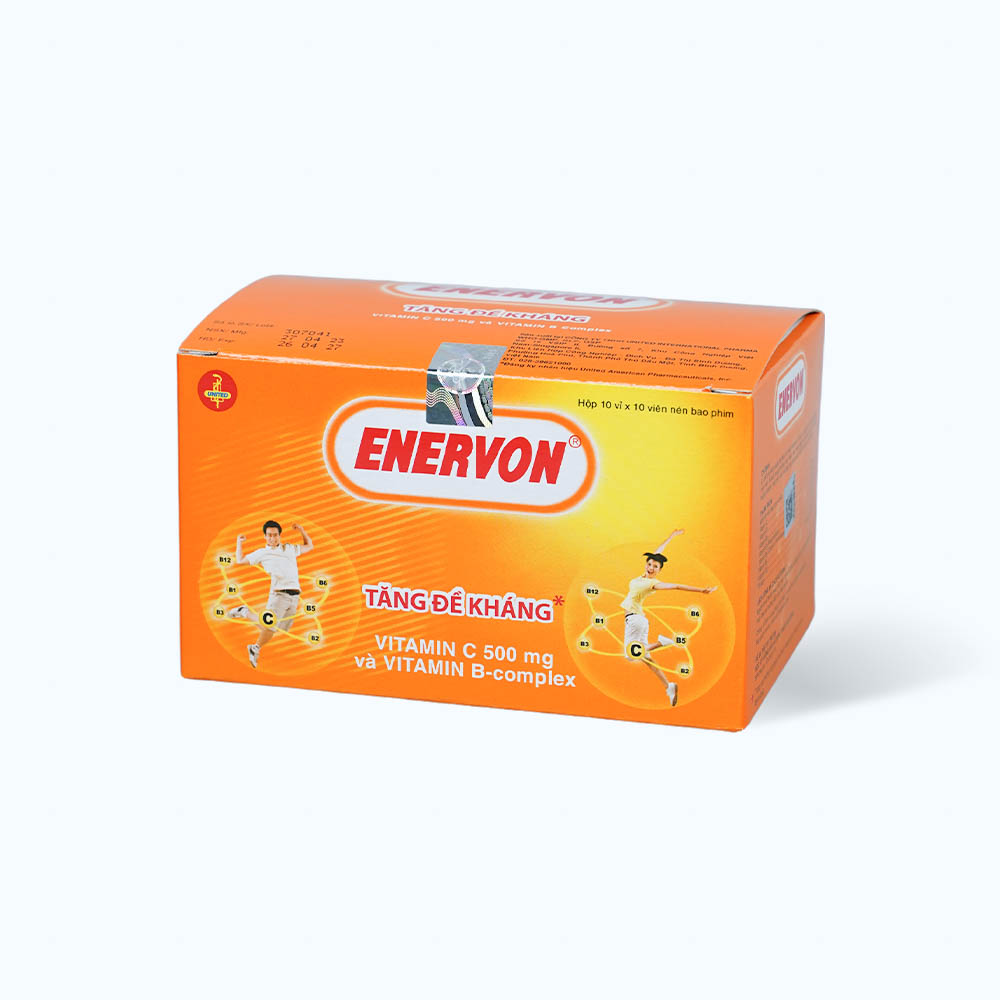 Viên nén Enervon dự phòng và bổ sung thiếu hụt các vitamin nhóm B, C (10 vỉ x10 viên)