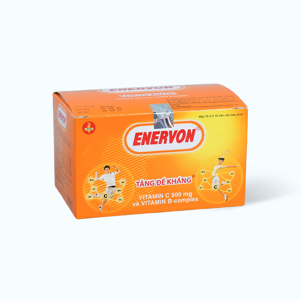 Viên nén Enervon dự phòng và bổ sung thiếu hụt các vitamin nhóm B, C (10 vỉ x10 viên)