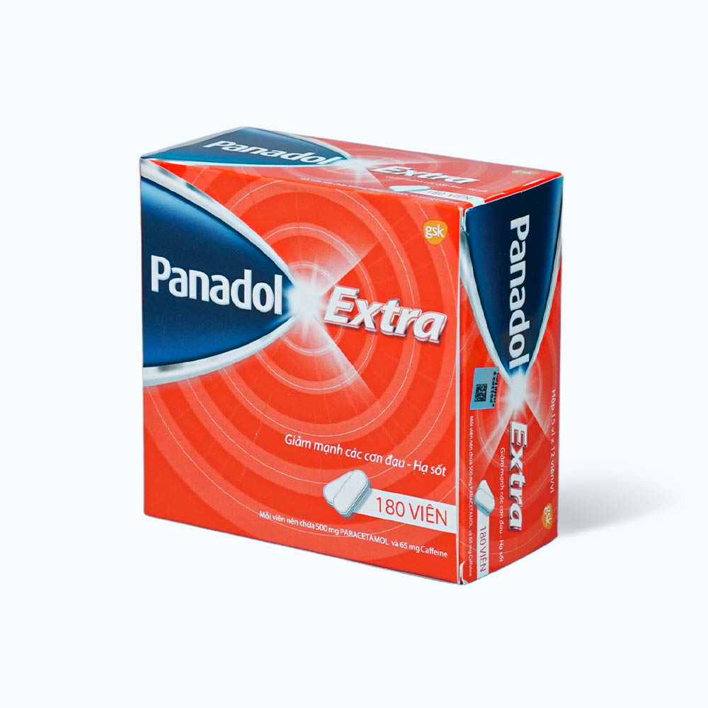 Viên nén Panadol Extra giảm triệu chứng đau, hạ sốt (15 vỉ x 12 viên)