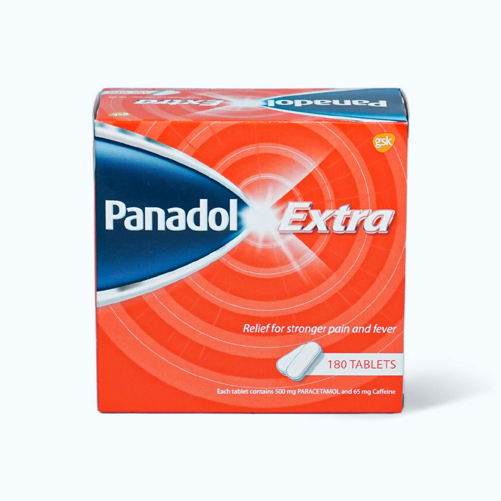 Viên nén Panadol Extra giảm triệu chứng đau, hạ sốt (15 vỉ x 12 viên)