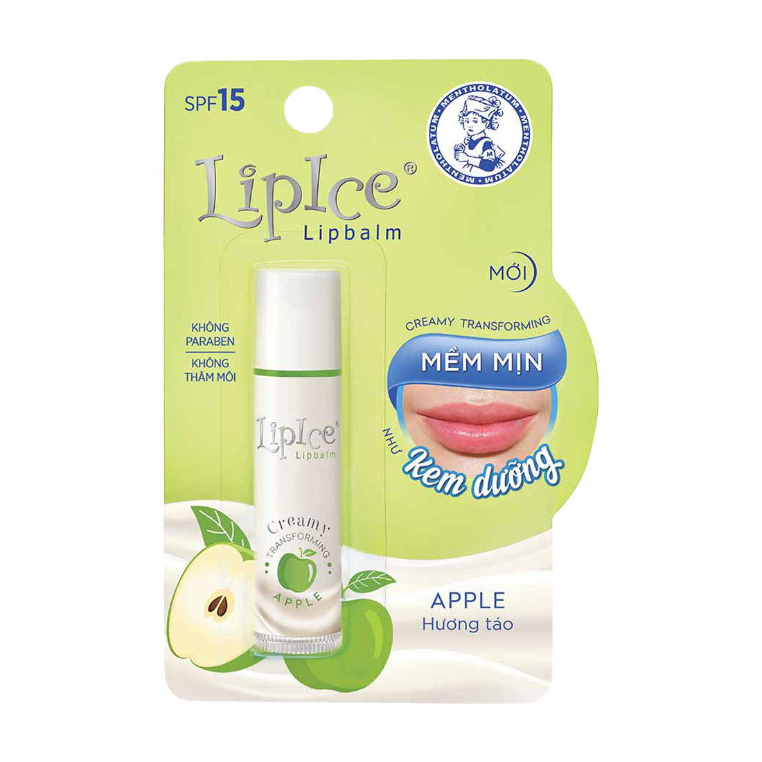 Son dưỡng môi hương táo Lipice Apple (4.3g)