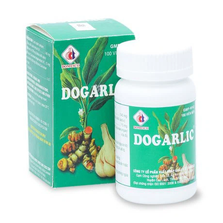 Viên nén Dogarlic điều trị tăng lipid máu, phòng ngừa xơ vữa động mạch (chai 100 viên)