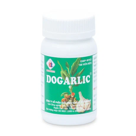 Viên nén Dogarlic điều trị tăng lipid máu, phòng ngừa xơ vữa động mạch (chai 100 viên)