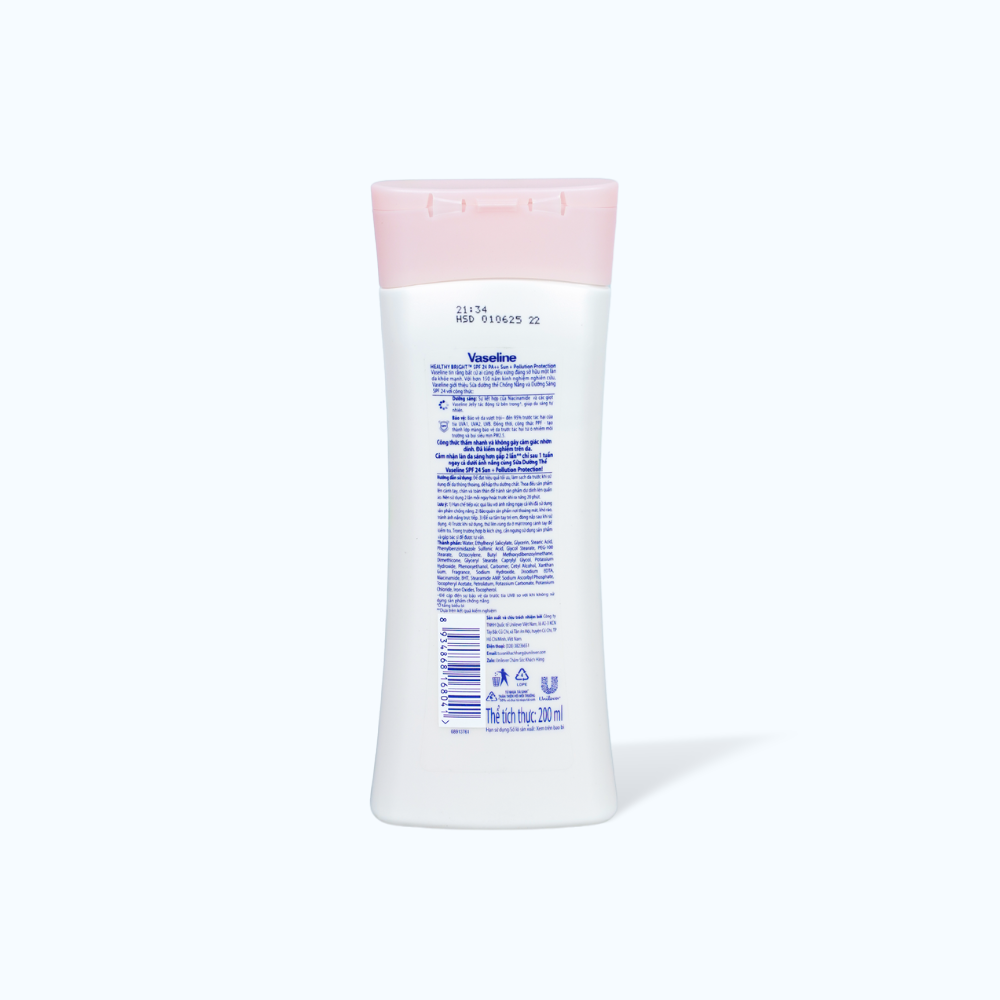 Sữa dưỡng thể trắng da chống nắng Vaseline Healthy White SPF24 PA+++ (200ml)