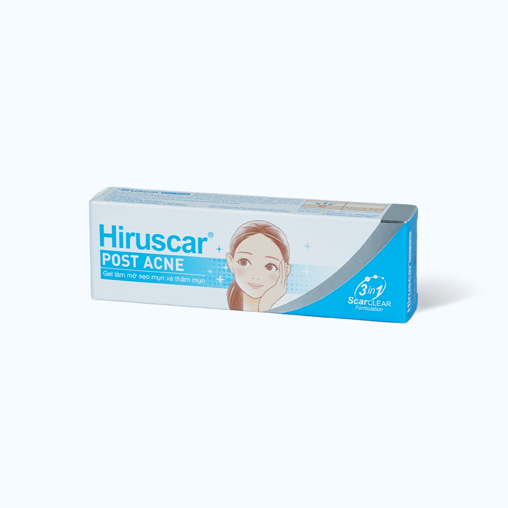 Gel HIRUSCAR Post Acne hỗ trợ làm mờ thâm mụn, sẹo mụn  (Tuýp 10g)