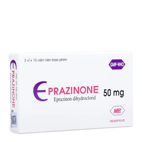 Viên nén Eprazinone 50mg tiêu nhầy, loãng đàm, giảm ho (3 vỉ x 10 viên)