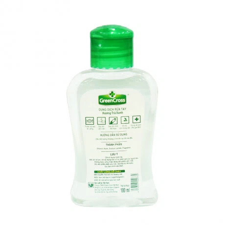 Nước Rửa Tay GREEN CROSS Hương Trà Xanh (chai 100ml)