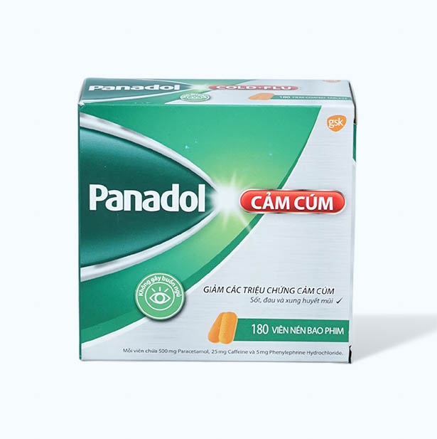 Viên nén Panadol Cold & Flu trị các triệu chứng ho cảm thông thường (12 vỉ x 15 viên)