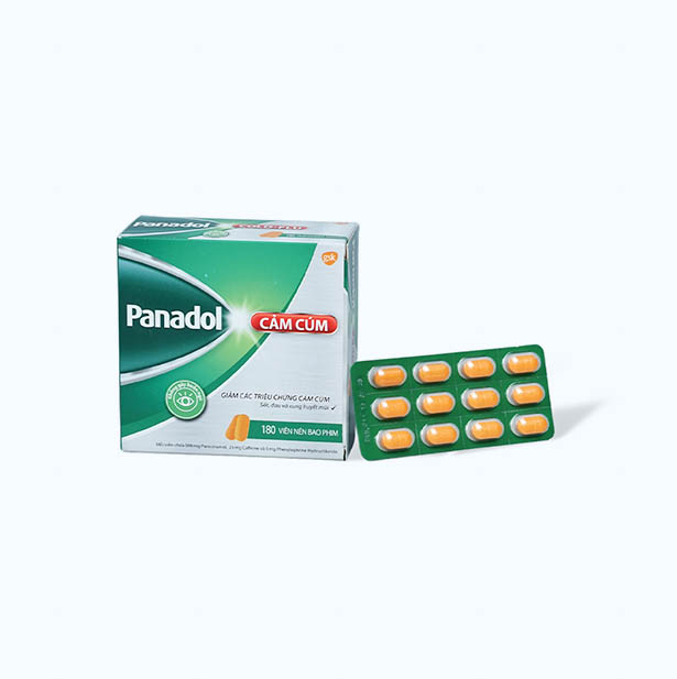 Viên nén Panadol Cold & Flu trị các triệu chứng ho cảm thông thường (12 vỉ x 15 viên)