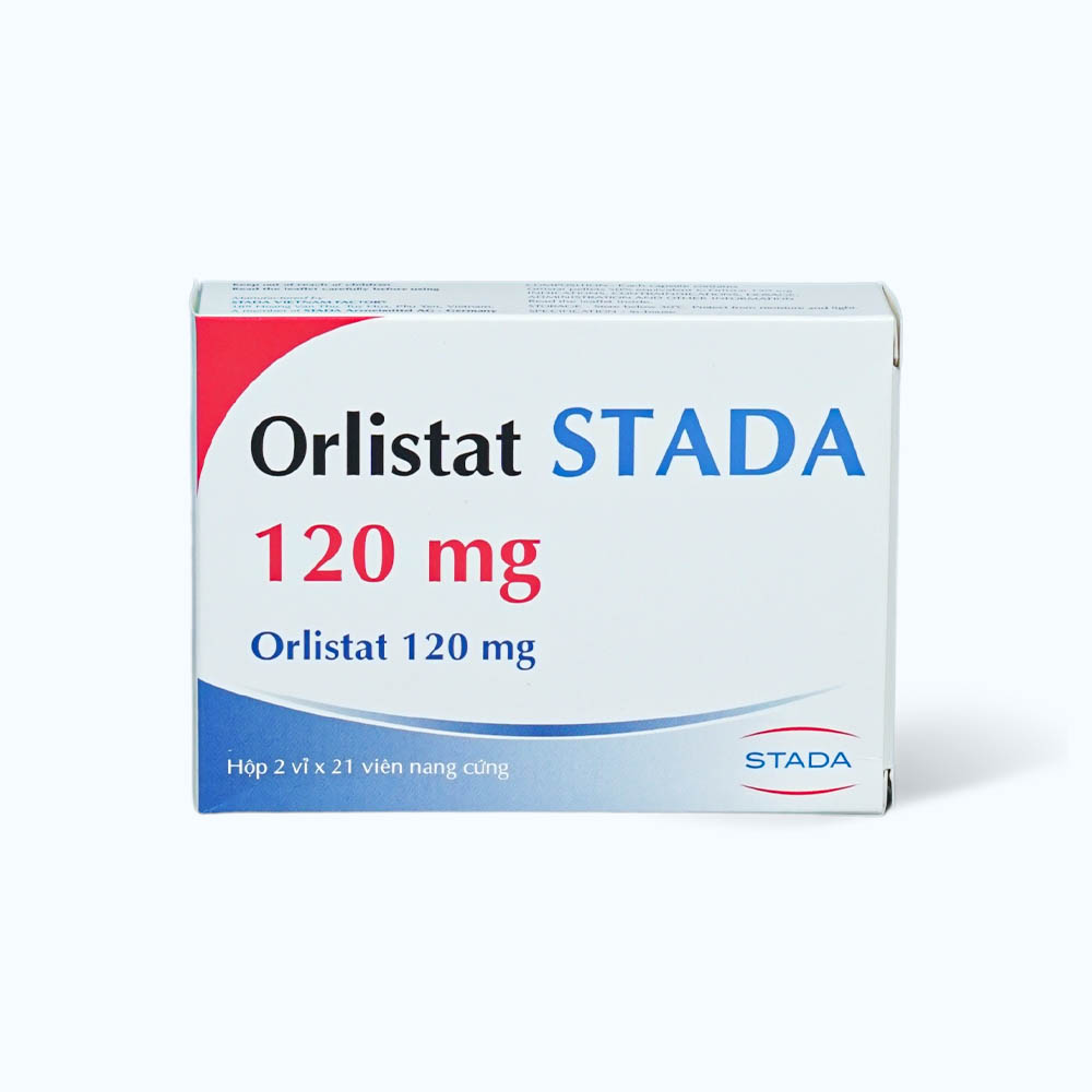 Viên nang Orlistat Stada 120mg hỗ trợ giảm calo trong điều trị béo phì, thừa cân (2 vỉ x 21 viên)