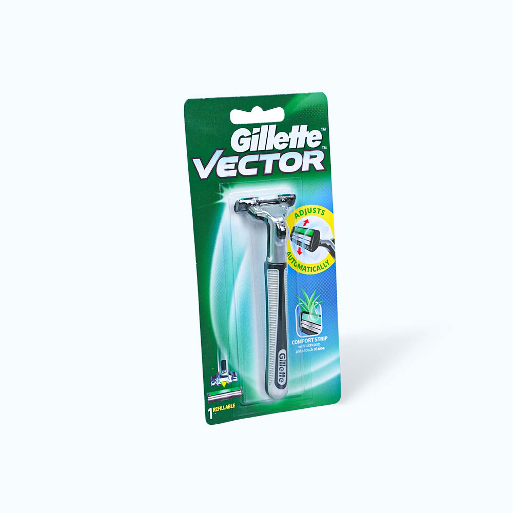 Dao Cạo Râu GILLETTE VECTOR PLUS RAZOR 1UP (1 Cái/Vỉ)