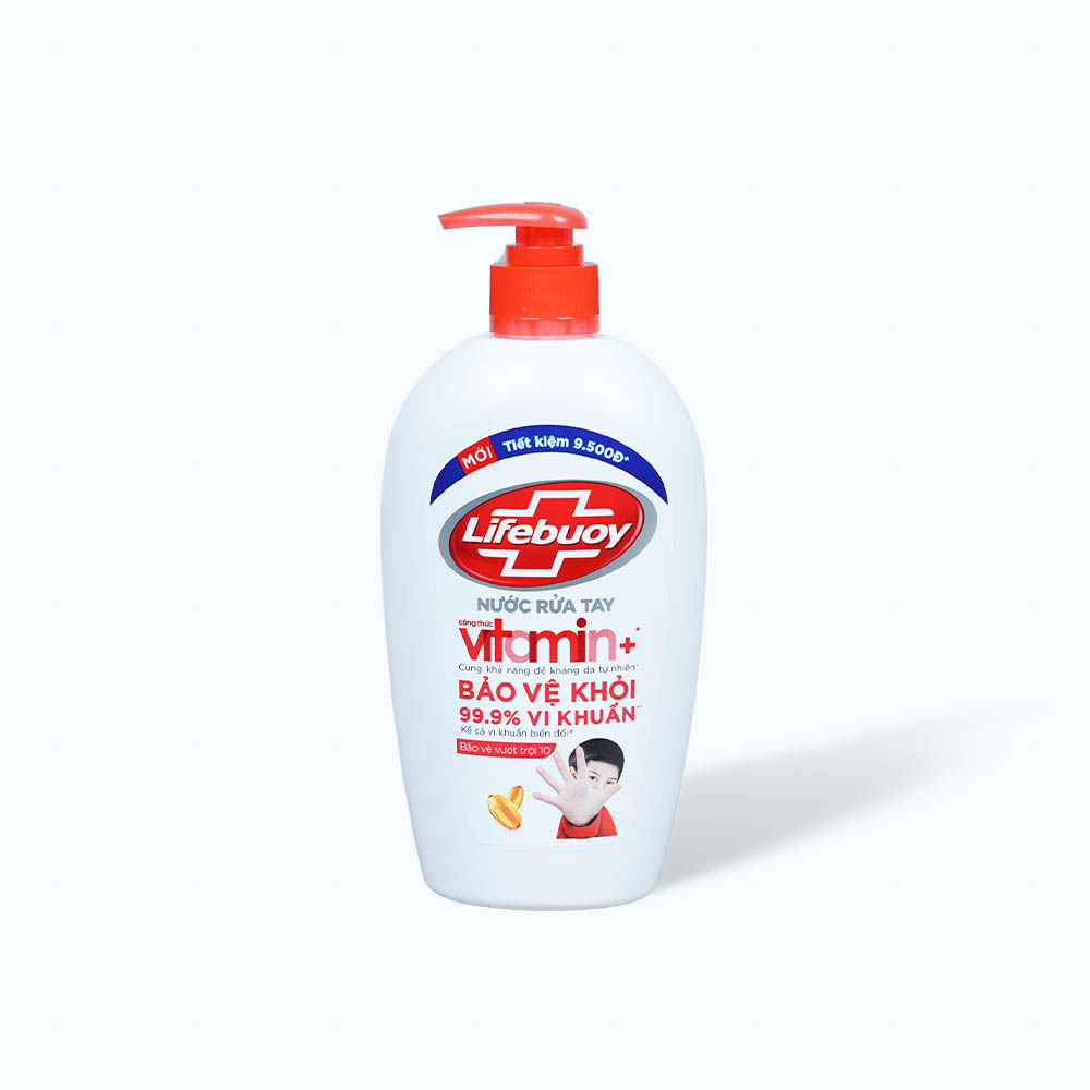 Nước Rửa Tay LIFEBUOY Bảo Vệ Vượt Trội giúp loại bỏ vi khuẩn (chai 450g)