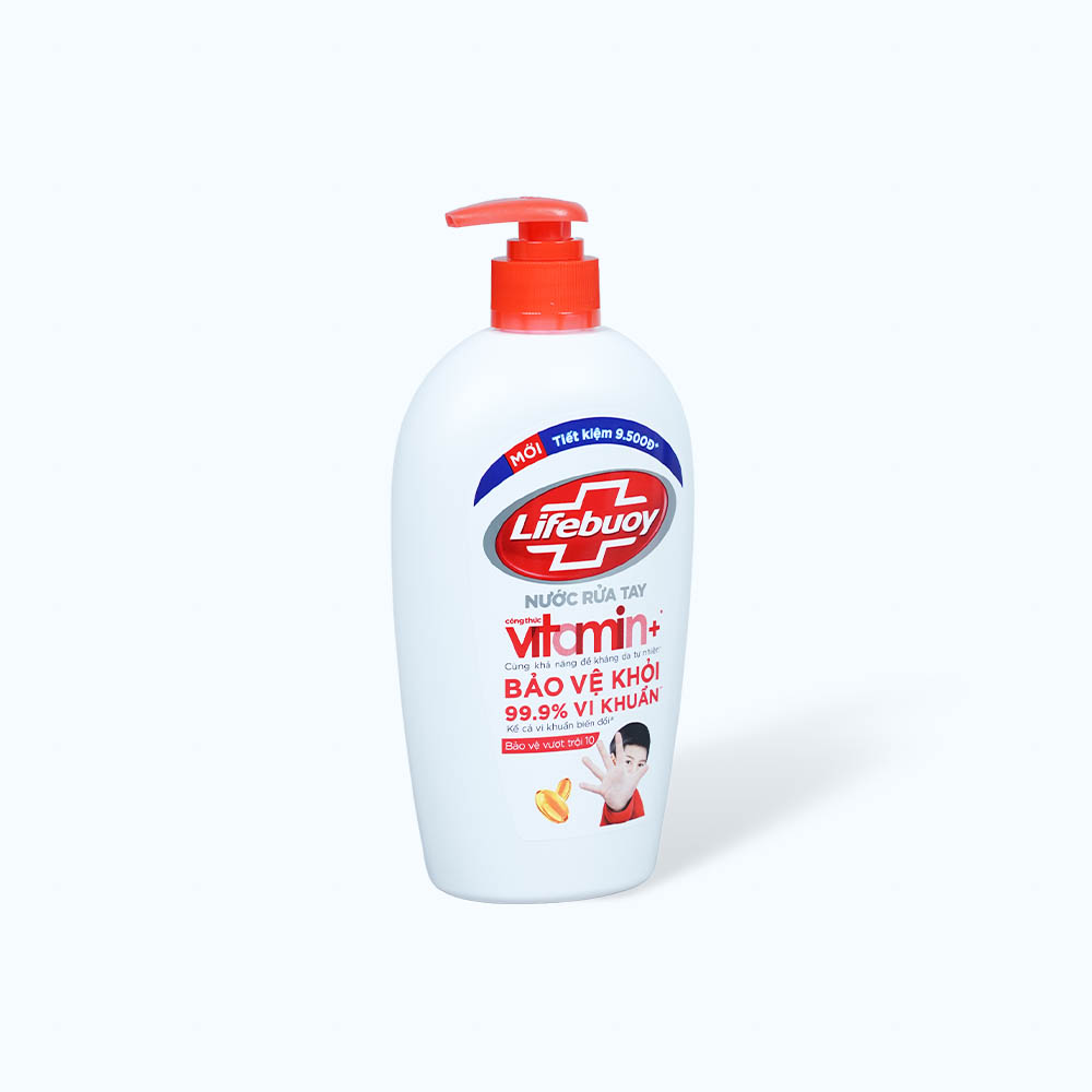 Nước Rửa Tay LIFEBUOY Bảo Vệ Vượt Trội giúp loại bỏ vi khuẩn (chai 450g)