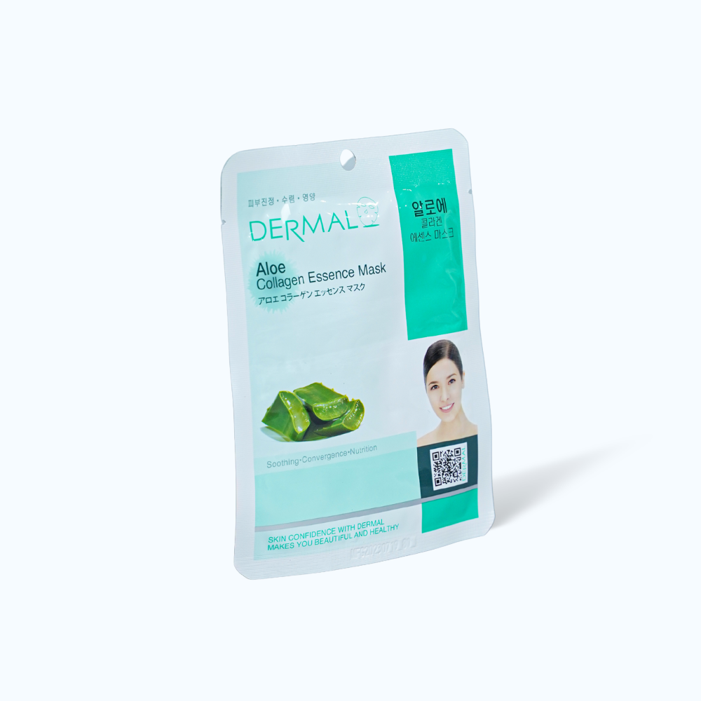 Mặt nạ DERMAL Collagen Aloe dưỡng da, bổ sung dưỡng chất, làm sáng da, giữ ẩm (Gói 23g)