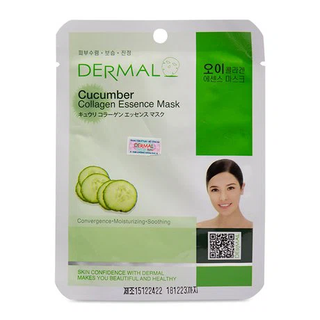 Mặt Nạ DERMAL Collagen Cucumber Dưỡng Ẩm Da (Gói 23g)